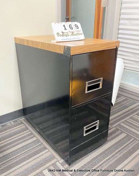 2-DRAWER BLACK FILE CABINET