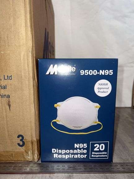 BOX OF MAKRITE N95 RESPIRATOR MASKS