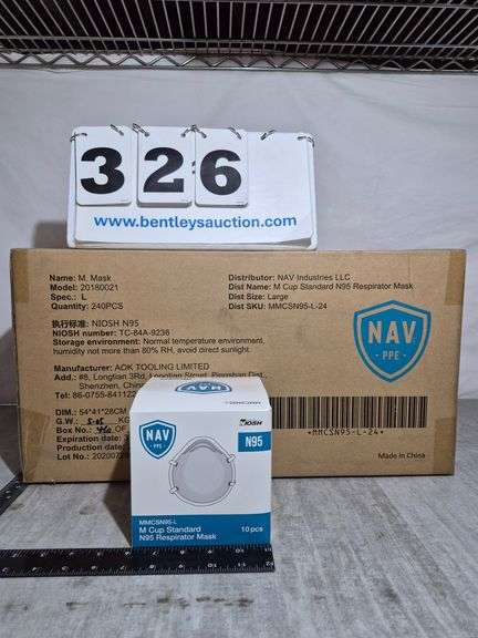 BOX: NAV N95 RESPIRATOR MASKS