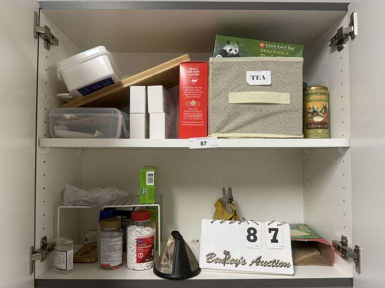 KITCHEN SUPPLIES IN CABINET