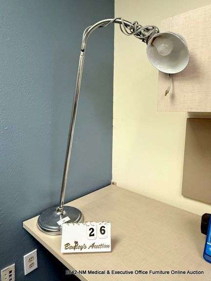 STAINLESS FLOOR LAMP  - *(NEEDS REPAIR)*