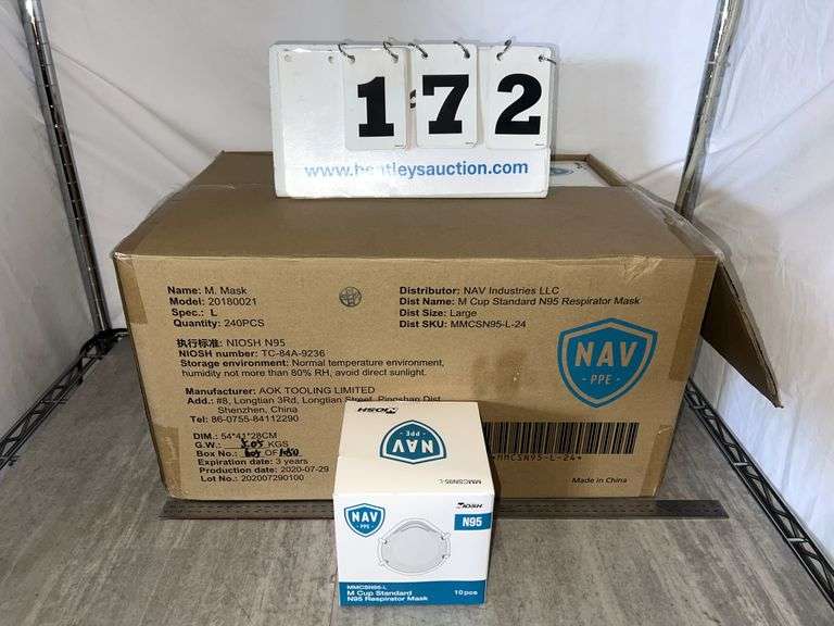 BOX: NAV N95 RESPIRATOR MASKS