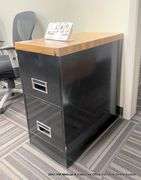 2-DRAWER BLACK FILE CABINET