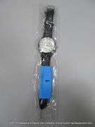 QUARTZ ANALOG MENS WRISTWATCH W/ 3 SUB DIALS - WHITE FACE - BROWN BAND