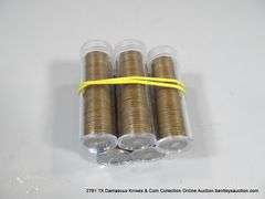 ROLLS: 1940'S MIXED MINT LINCOLN HEAD WHEAT PENNIES - TUBE ROLLS (5X MONEY)