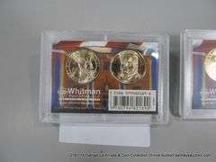 WHITMAN DISPLAYS: PRESIDENTIAL GOLDEN DOLLARS - (2) JAMES MADISON & (2) JOHN ADAMS (4 COINS TOTAL)