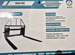 2025 MOWER KING SKID STEER FORKS MODEL: SA - ADJUSTABLE, QUICK ATTACH, S/N: SA25050101C-06C