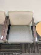 GOLD/SILVER ARM CHAIR