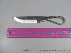 KNIFE 4" BLADE CARBON STEEL FINISH - TWISTED STEEL HANDLE W/ SHEATH
