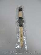 QUARTZ ANALOG MENS WRISTWATCH W/ 3 SUB DIALS - BLACK BAND - DARK BLUE FACE