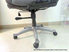 BLACK ARM OFFICE CHAIR ON CASTERS