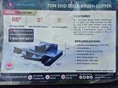 2025 WOLVERINE SKID STEER BRUSH CUTTER ATTACHMENT MODEL: BC-13-72W, 72"