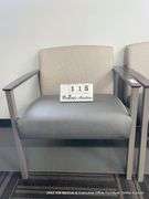 GOLD/SILVER ARM CHAIR