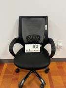 BLACK CASTERED ARM CHAIR