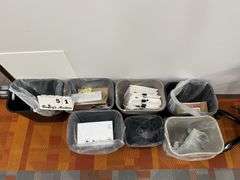(6) PLASTIC TRASHCANS