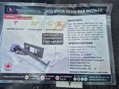 2025 WOLVERINE SKID STEER SICKLE BAR MOWER MODEL: SBM-12-72W,