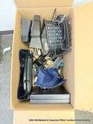 BOX OF OFFICE SUPPLIES