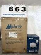 BOX OF MAKRITE N95 RESPIRATOR MASKS