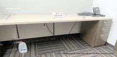 OFFICE DESK TOP W/ FILE CABINET