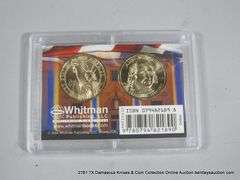 WHITMAN DISPLAY - PRESIDENTIAL GOLDEN DOLLARS - (2) JOHN ADAMS, (2) JAMES MADISON (4 COINS TOTAL)