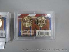 WHITMAN DISPLAYS: PRESIDENTIAL GOLDEN DOLLARS - (2) JAMES MADISON & (2) JOHN ADAMS (4 COINS TOTAL)