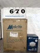 BOX OF MAKRITE N95 RESPIRATOR MASKS