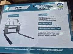 2024/2025 MOWER KING SKID STEER FORKS MODEL SA - ADJUSTABLE, QUICK ATTACH, S/N: SA25010501N-06N