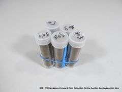 TUBES: 1950'S MIXED LINCOLN HEAD WHEAT PENNIES (5X MONEY)