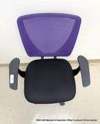 PURPLE/BLACK OFFICE CHAIR ON CASTERS