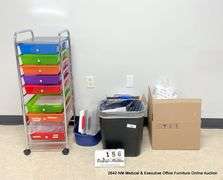 4-WHEEL CART W/ BINS: SUPPLIES