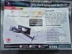 2025 WOLVERINE SKID STEER SICKLE BAR MOWER MODEL: SBM-12-72W,