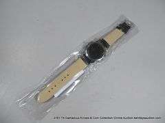 QUARTZ MENS WRISTWATCH W/ 3 SUB DIALS - BLACK BAND - DARK BLUE FACE