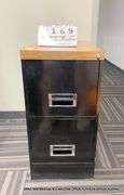 2-DRAWER BLACK FILE CABINET