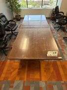 (2 PCS) WOOD CONFERENCE TABLE 9' X 9" X 4'
