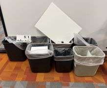(6) PLASTIC TRASHCANS