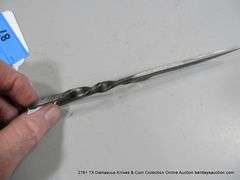 KNIFE 4" BLADE CARBON STEEL FINISH - TWISTED STEEL HANDLE W/ SHEATH