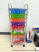 4-WHEEL CART W/ BINS: SUPPLIES