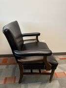 BLACK LEATHER ARM CHAIR