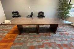 (2 PCS) WOOD CONFERENCE TABLE 9' X 9" X 4'