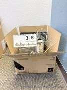 BOX OF OFFICE SUPPLIES
