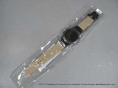 QUARTZ MENS WRISTWATCH W/ 3 SUB DIALS - BLACK BAND - WHITE FACE