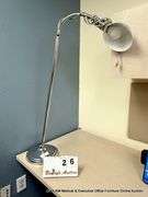 STAINLESS FLOOR LAMP  - *(NEEDS REPAIR)*