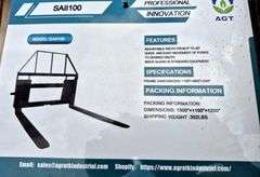 2025 MOWER KING SKID STEER FORKS MODEL: SA - ADJUSTABLE, QUICK ATTACH, S/N: SA25050105C