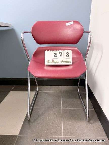 MAROON PLASTIC CHAIR