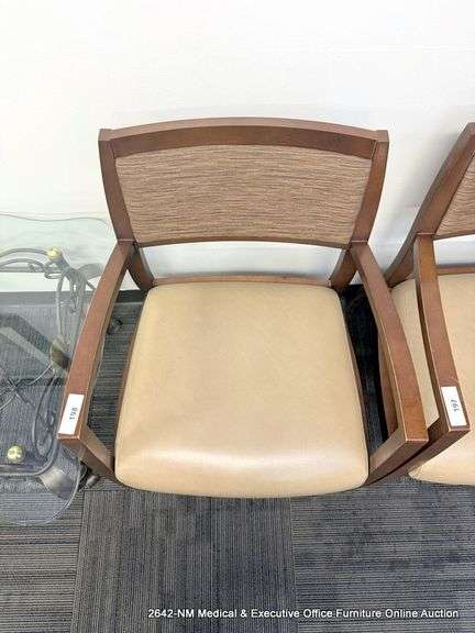 BROWN ARM LOBBY CHAIR