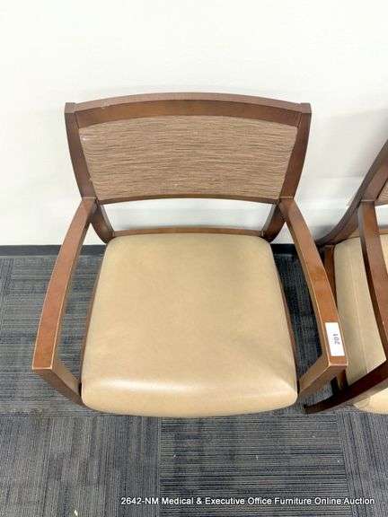 BROWN ARM LOBBY CHAIR