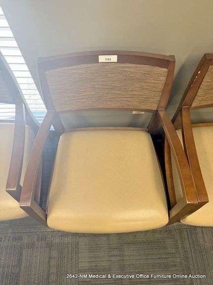 BROWN ARM LOBBY CHAIR