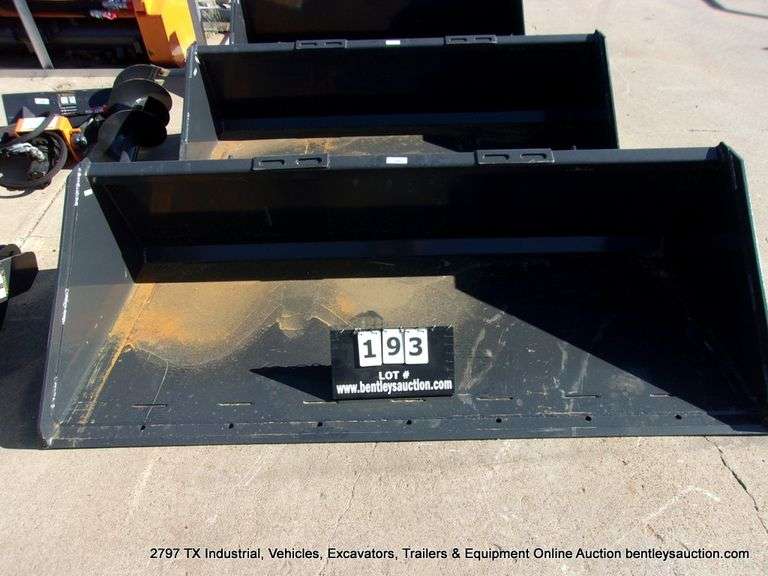 WOLVERINE SKID STEER 84” WIDE BUCKET ATTACHMENT, MODEL: TDB-11-84W, S# ZW-00409