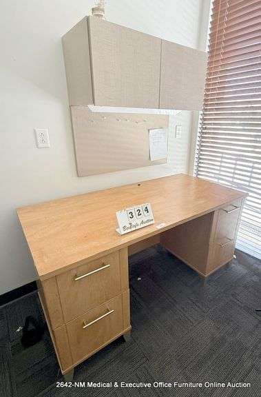 4-DRAWER WOOD DESK