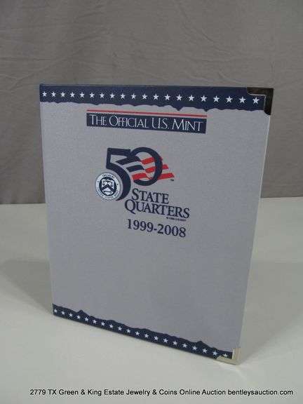 DISPLAY: U.S. MINT 50 STATE QUARTERS, 1999-2008, COMPLETE P & D MINTS
